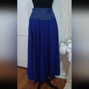 Vintage Leather Waist Skirt